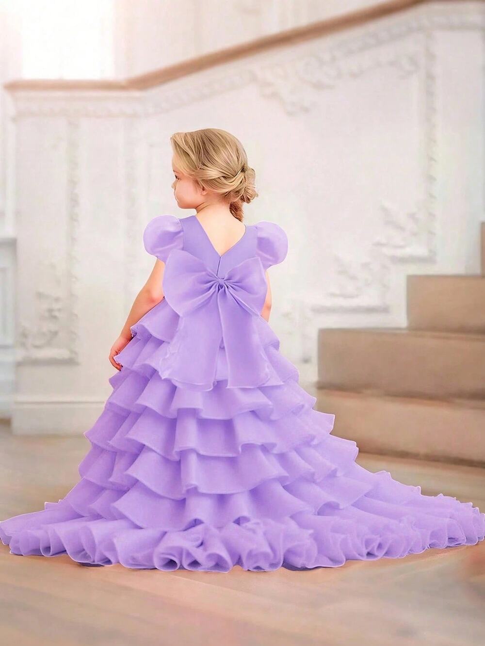 Flower Girl Dress With Trailing